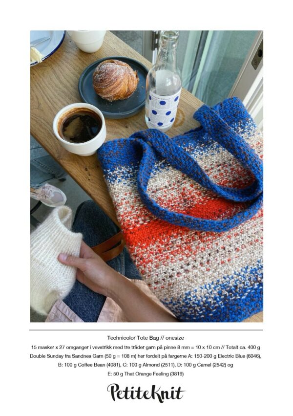 PetiteKnit Technicolor tote bag