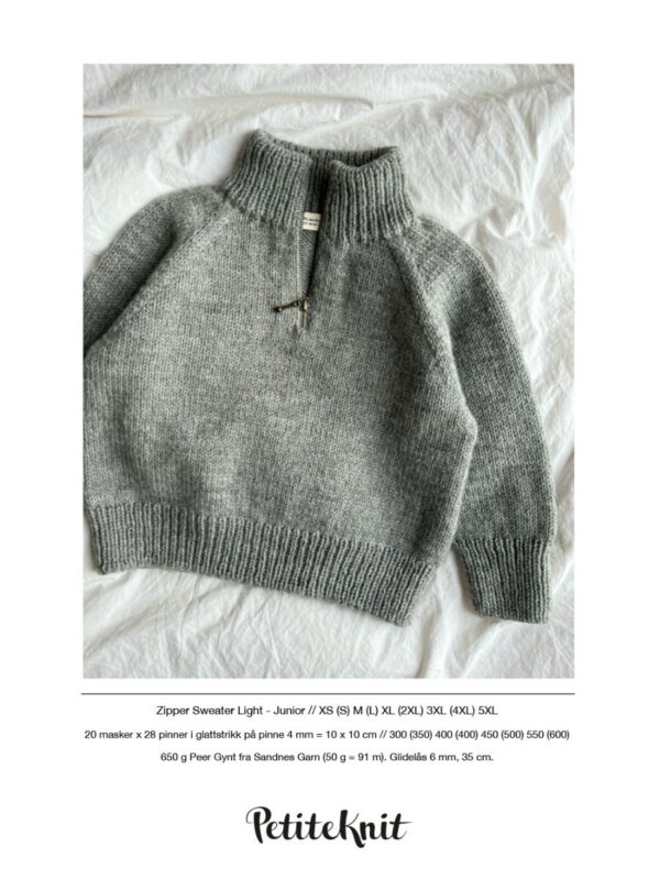 PetiteKnit Zipper Sweater Ligth Junior