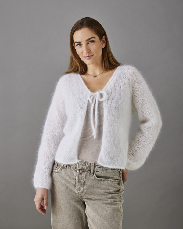 Cardigan med i-cord kanter