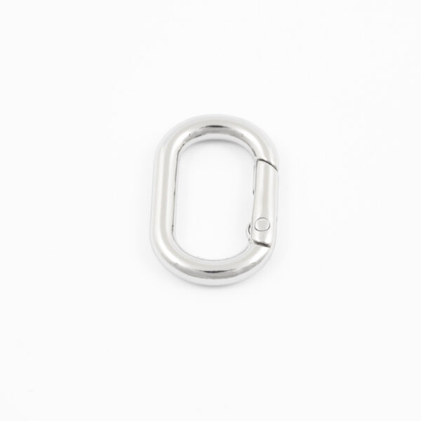 Karabinring 22x12mm Sølv